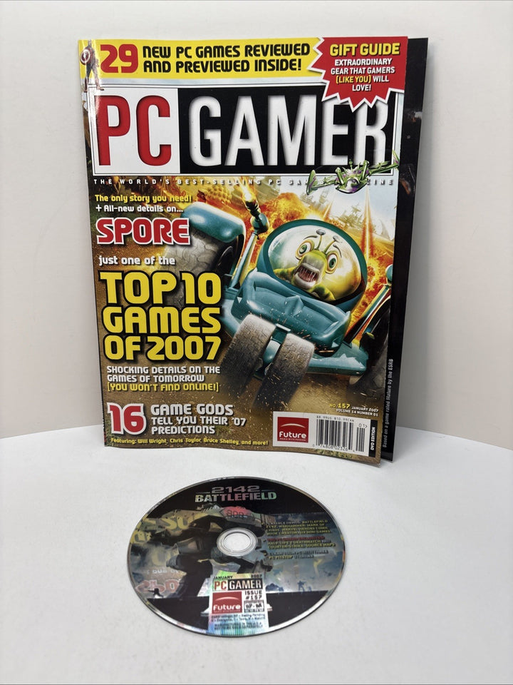 PC GAMER magazine January 2007 # 157 - TOP 10 GAMES Of 2007 - With DVD