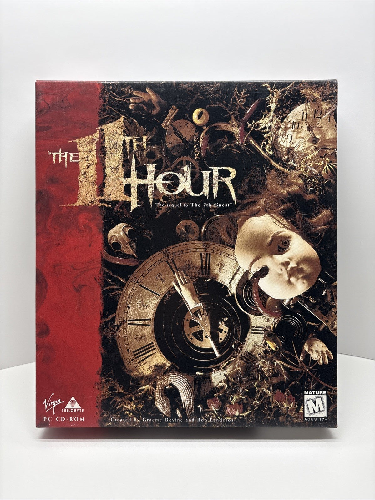 The 11th Hour Big Box PC Game CIB 1995 CD-ROM (Sequel to 7th Guest)