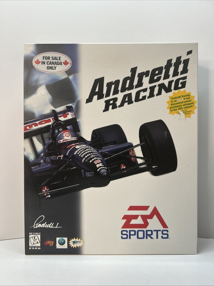 BIG BOX Andretti Racing (PC 1998) EA SPORTS CD ROM CLASSICS Disc Game