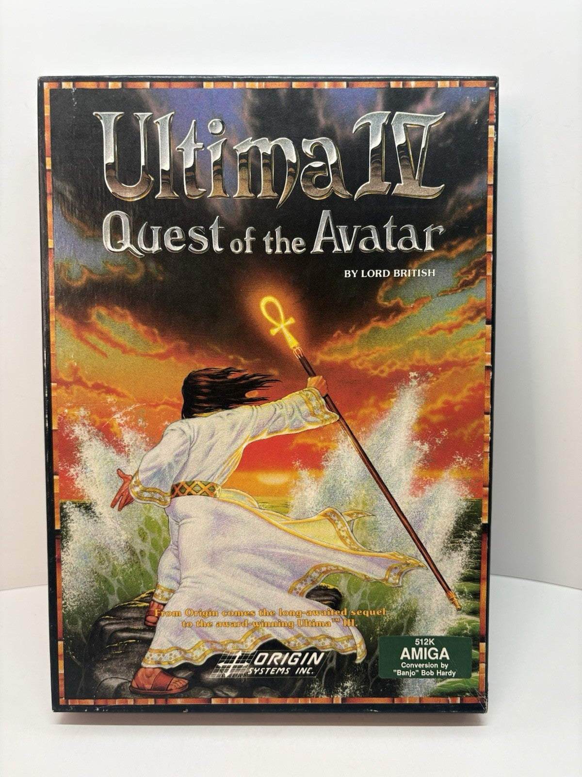 Ultima IV Quest Of The Avatar Commodore Amiga 1986 With Original Ankh Token
