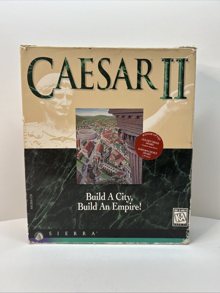Caesar II 2 Windows 1995 Ms Dos CD Big Box PC 1995 - Complete CIB Manual Inserts