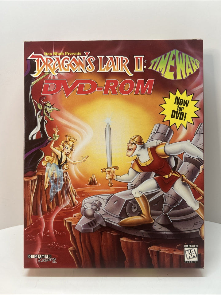 Dragon's Lair 2: Time Warp  (PC, 1998) BIG BOX DVD-ROM