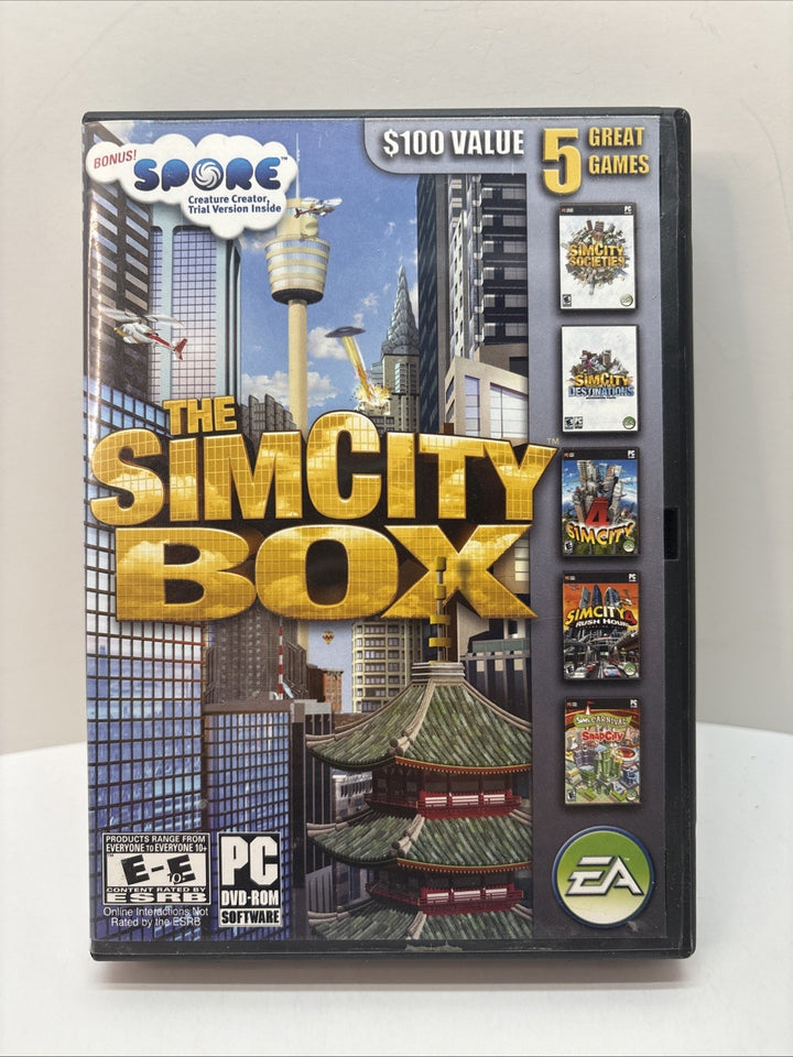 The Sim City Box The Best of Sim City PC DVD-ROM 4 Discs 5 Games