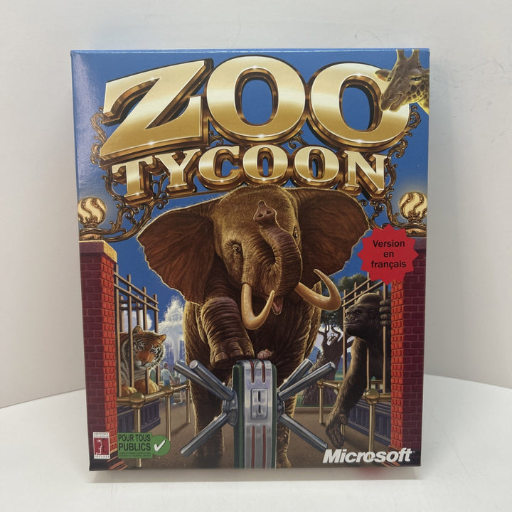 Zoo Tycoon (2001) Microsoft - Big Box - Version Française Canadienne