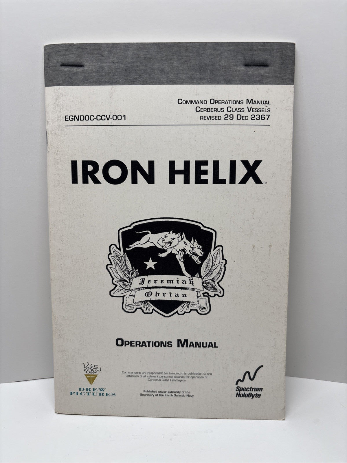 Iron Helix PC Game Command Operations Manual Only Spectrum Holobyte Vintage