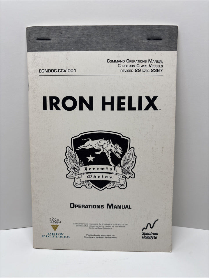 Iron Helix PC Game Command Operations Manual Only Spectrum Holobyte Vintage