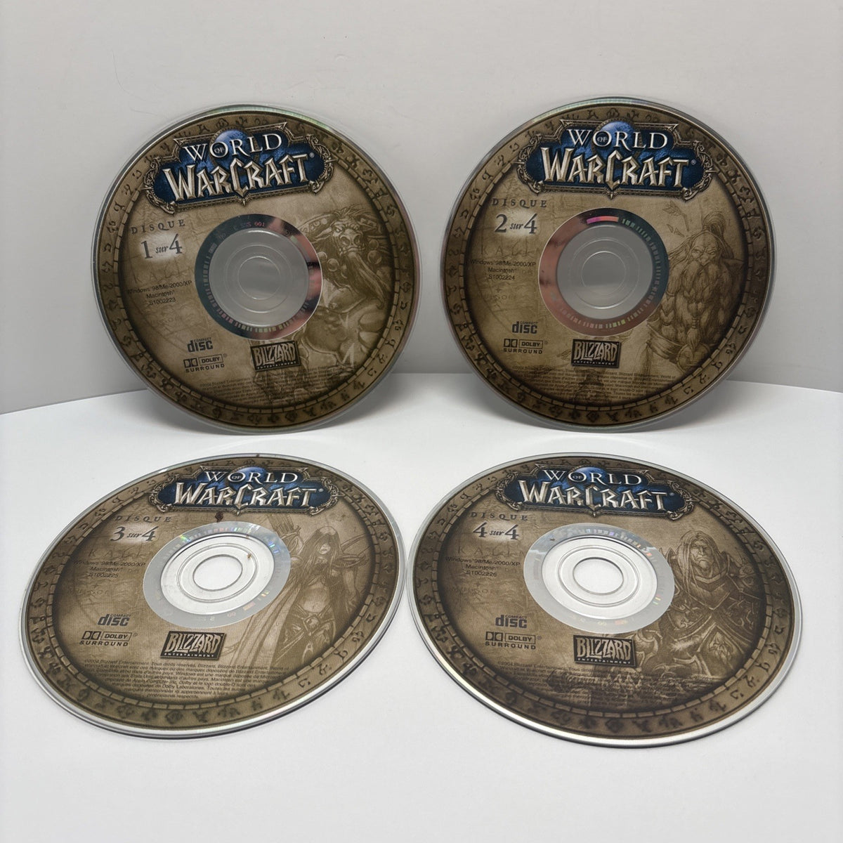 World of Warcraft (Windows/Mac, 2004) PC CD-ROM - Discs Only (4)