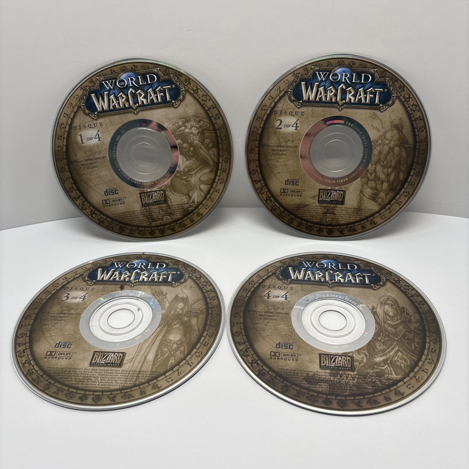 World of Warcraft (Windows/Mac, 2004) PC CD-ROM - Discs Only (4)