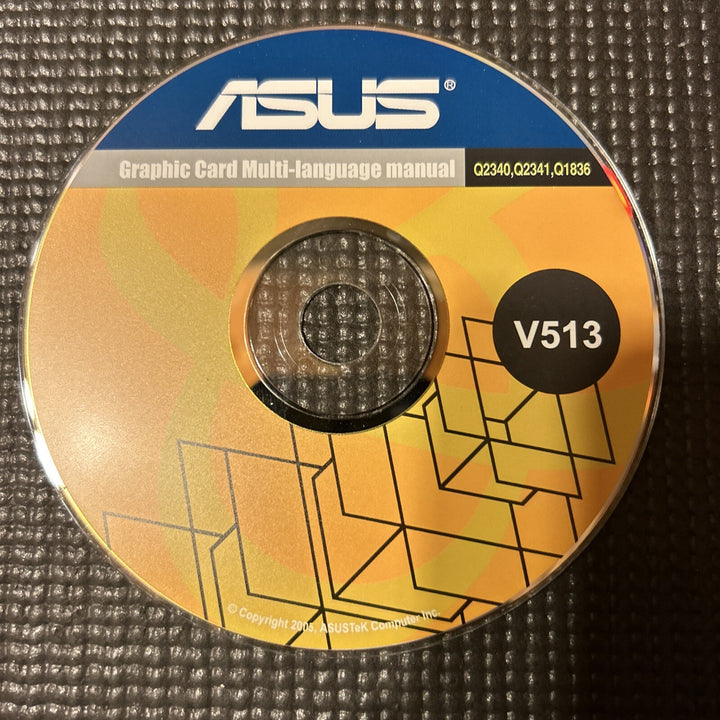 Driver Support CD ASUS Graphic Card Multi-language manual V513 Q2340 Q2341 Q1836