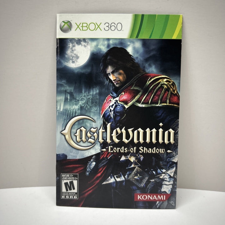 Castlevania Lords of Shadow Xbox 360 **MANUAL ONLY**