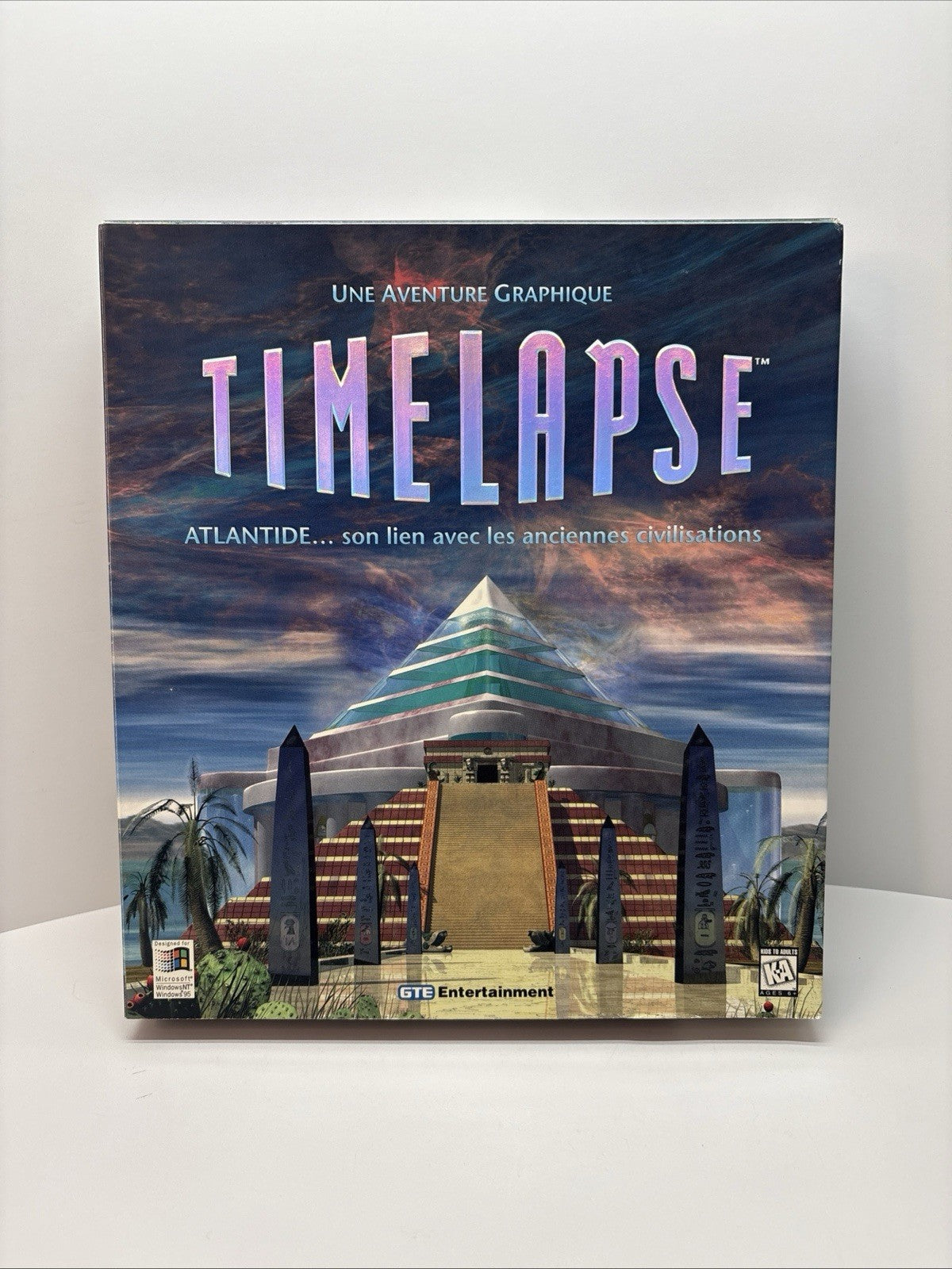 TIMELAPSE PC Game CD-ROM Windows 95 98 (PC 1996) with Manual - Big Box - FRENCH