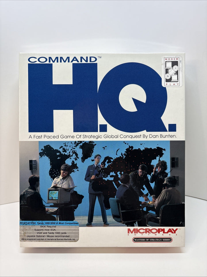 Command HQ 1990 MicroPlay MicroProse Big Box PC MSDOS Complete