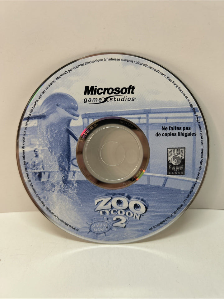 Zoo Tycoon 2 Marine Mania Expansion Pack PC Game CD ROM - Disc Only