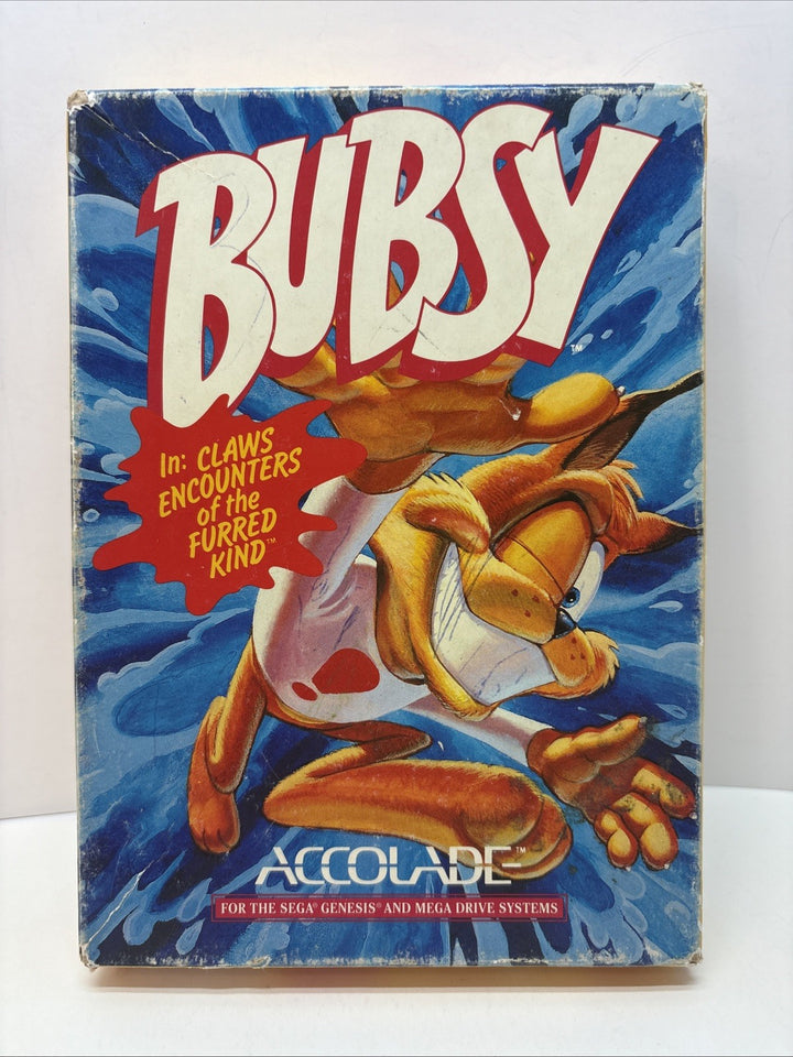 Bubsy in Claws Encounters of the Furred Kind (Sega Genesis) CIB