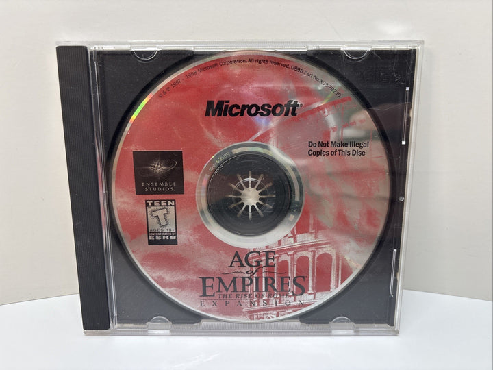 Age of Empires The Rise of Rome Expansion PC CD-ROM 1998 Microsoft RTS Game