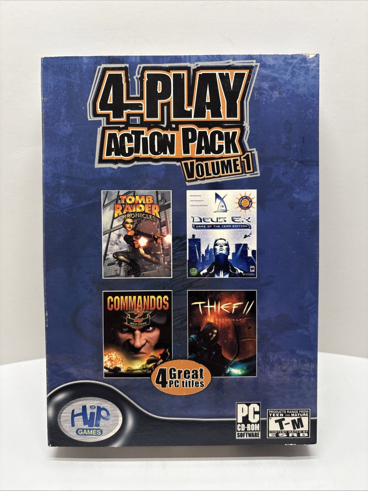 4-Play Action Pack Vol. 1 (PC, 2003) Complete - Deus EX, Thief, Tomb Raider +