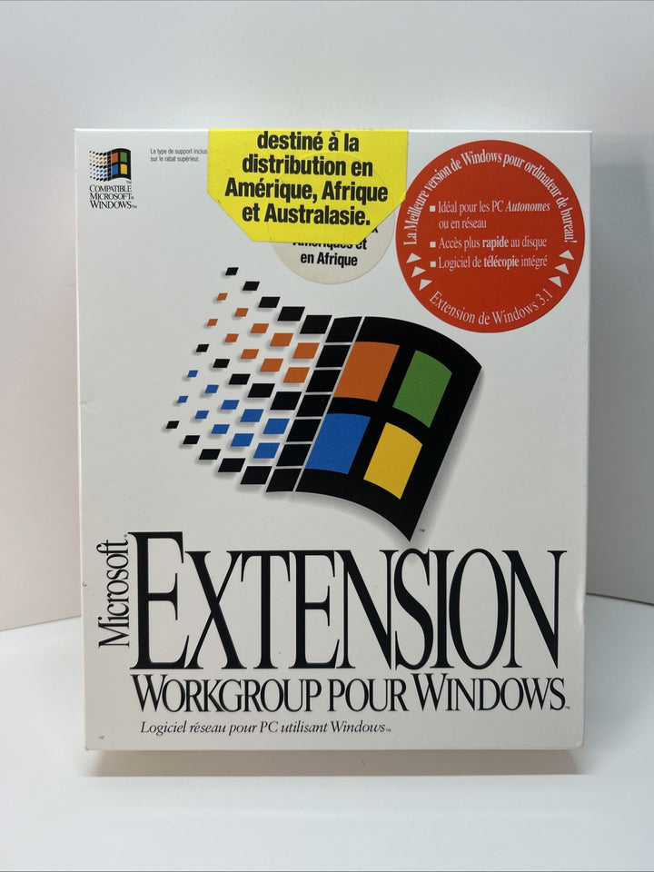 Microsoft Extension “for” Pour Workgroups Windows 3.1 - Network - French Version