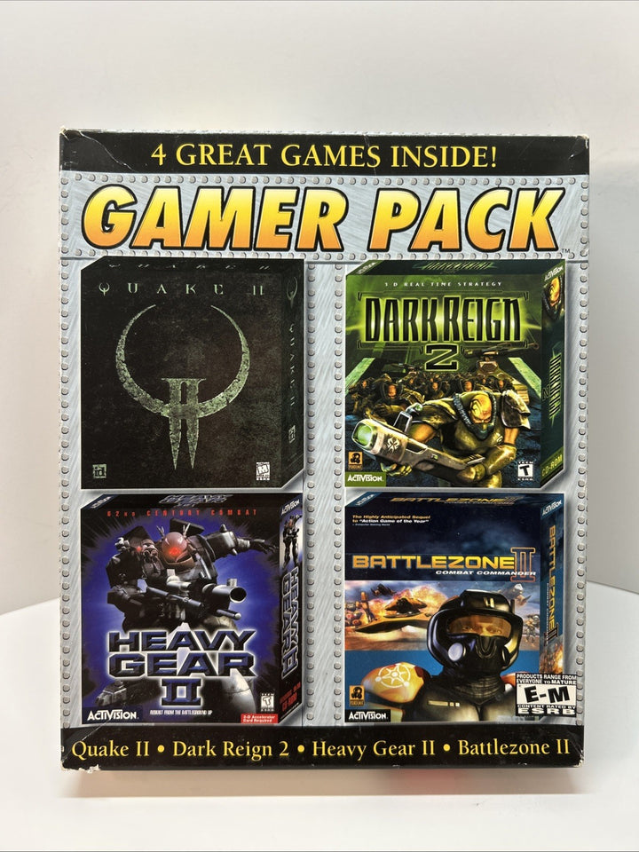 4 GAMER PACK, QUAKE II, Dark Reign 2, Heavy Gear II, Battlezone 2, PC CD-ROM