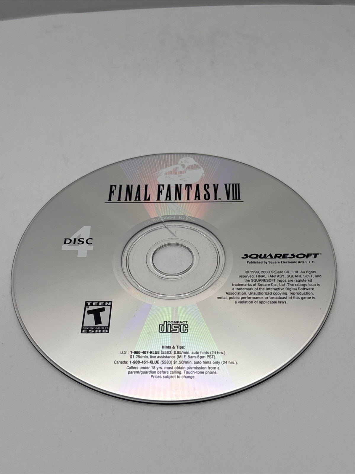Final Fantasy VIII 8 PC CD-ROM - Replacement Disc #4 Only