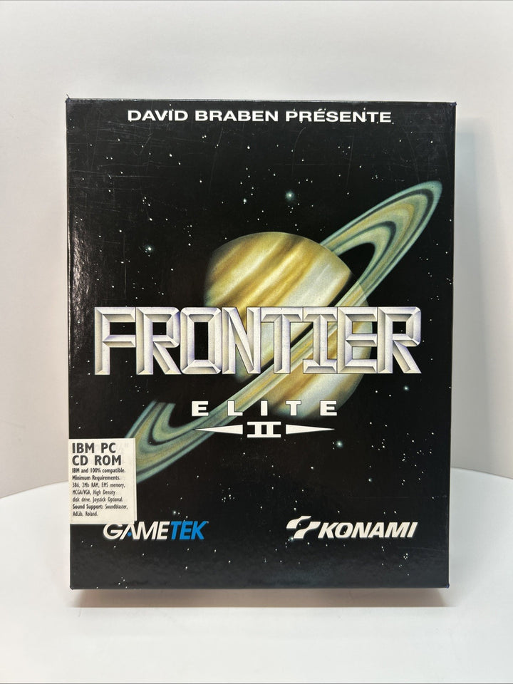 FRONTIER ELITE II BIG BOX 3.5" IBM PC CD-ROM GAME 1993 KONAMI - French 🇫🇷