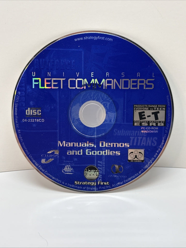 Universal Fleet Commanders PC 2001 - Manuals Demos And Goodies Disc Only