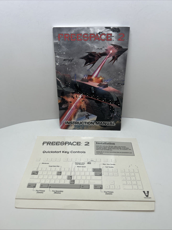 Freespace 2 PC Game 1999 - Manual And Quickstart Key Controls Card Only -No Game