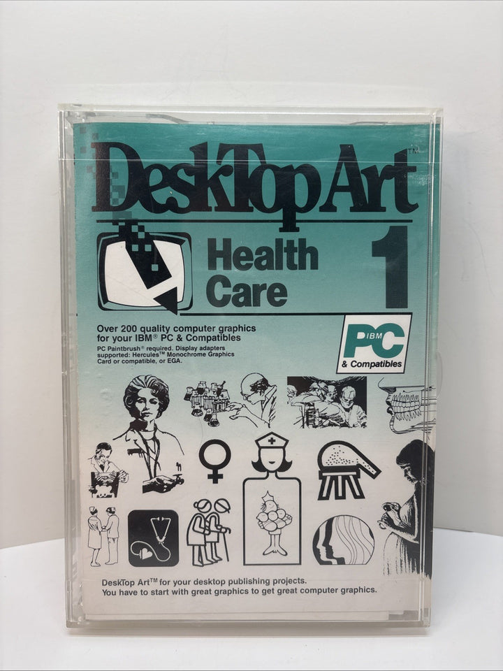 Desktop Art Health Care 1 For IBM PC - Vintage - Clip Art