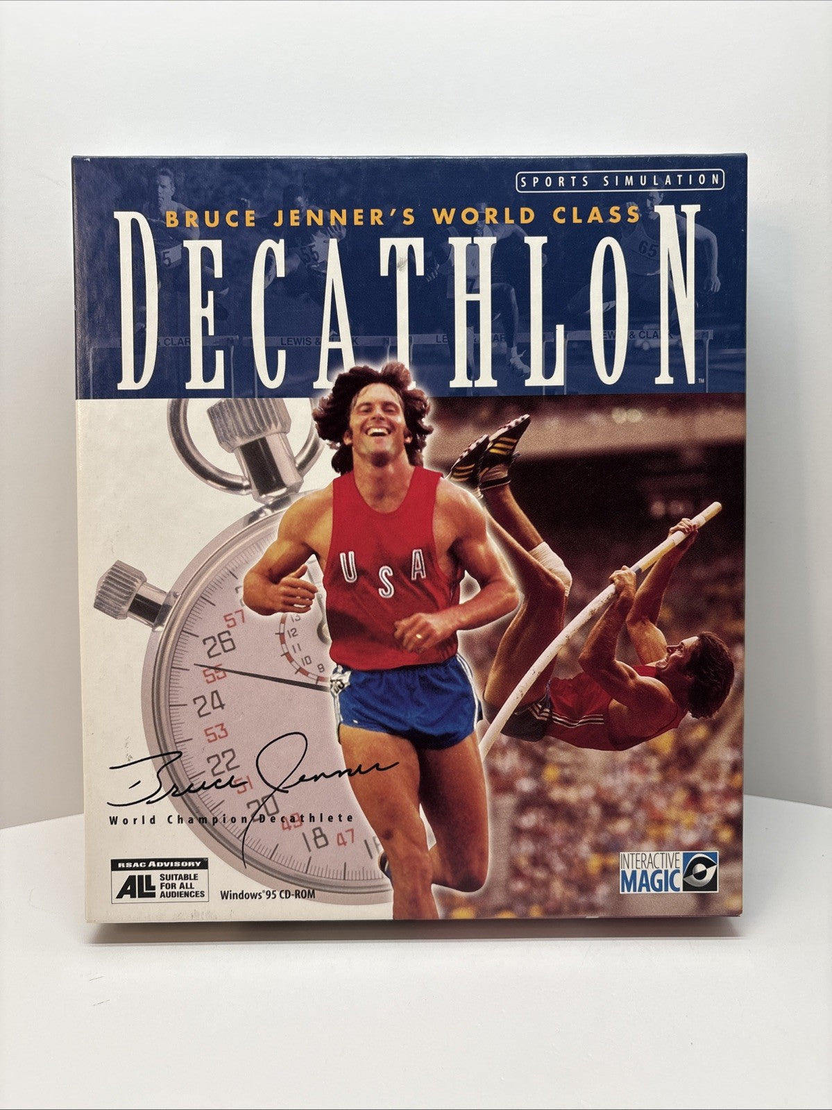 Bruce Jenner's World Class Decathlon PC Game 1996 - Big Box