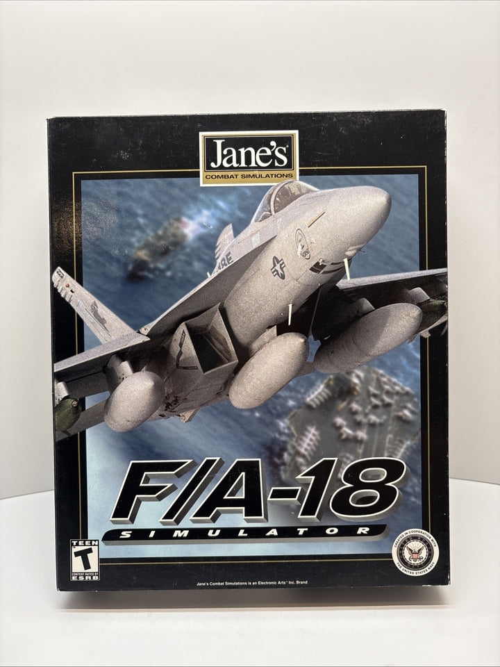 Jane's F/A-18 Simulator Flight Simulator PC CD-ROM for Windows 95/98 Big Box