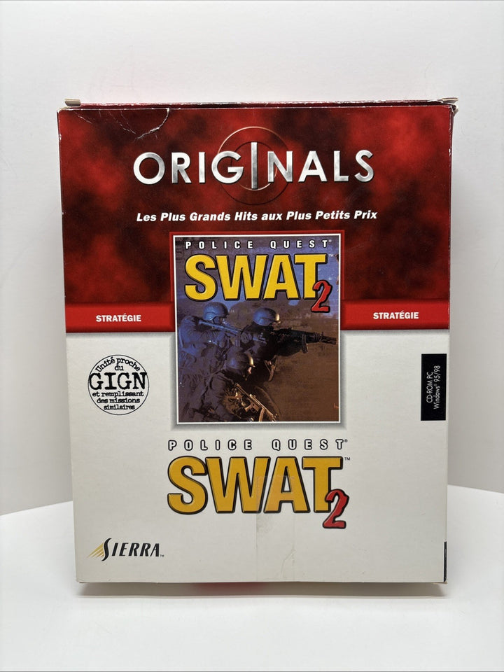 SIERRA ORIGINALS POLICE QUEST SWAT 2 PC CD ROM BIG BOX - French Français