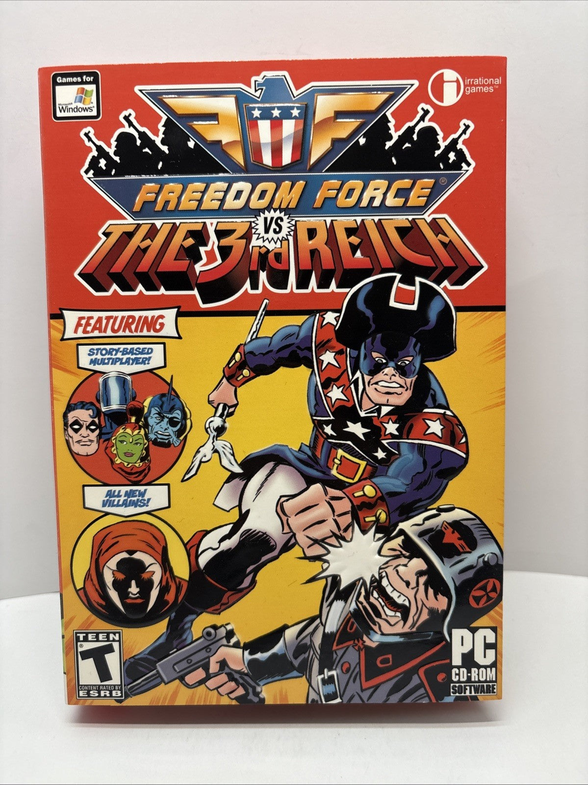 FREEDOM FORCE VS THE 3RD REICH - 2005 PC CD-ROM - 1 Side Sun Faded