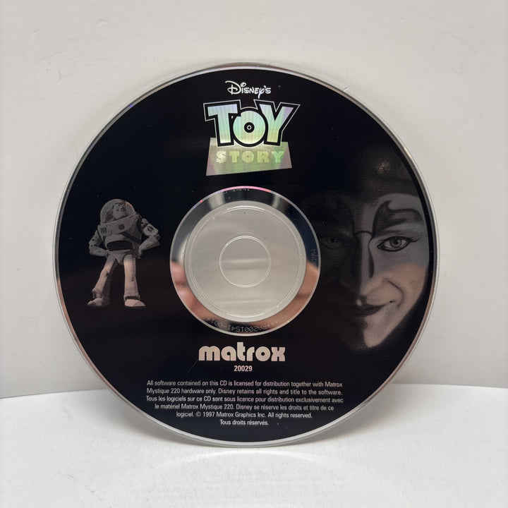 Disney Toy Story Matrox Mystique 220 CD-ROM PC Software 1997 Rare
