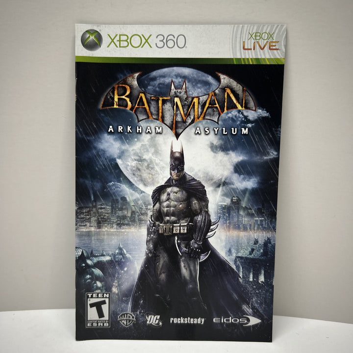 Batman: Arkham Asylum (Microsoft Xbox 360, 2009) Instruction Manual Only