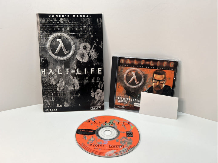 Half-Life: Game of the Year  w/ Team Fortress Classic (PC, 1999) With Manual