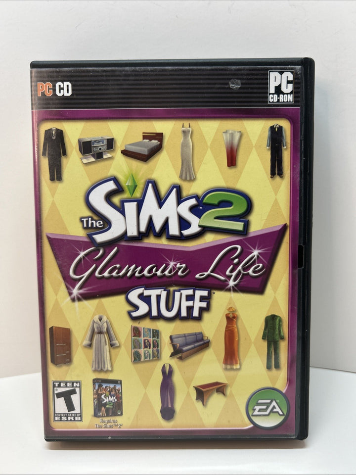 The Sims 2 Glamour Life Stuff PC Game Expansion 2006 Complete with Manual NM
