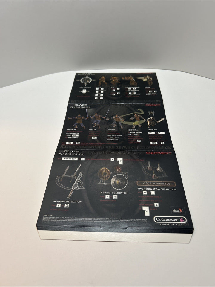 Blade of Darkness (PC, 2001) - Key Map Insert Only