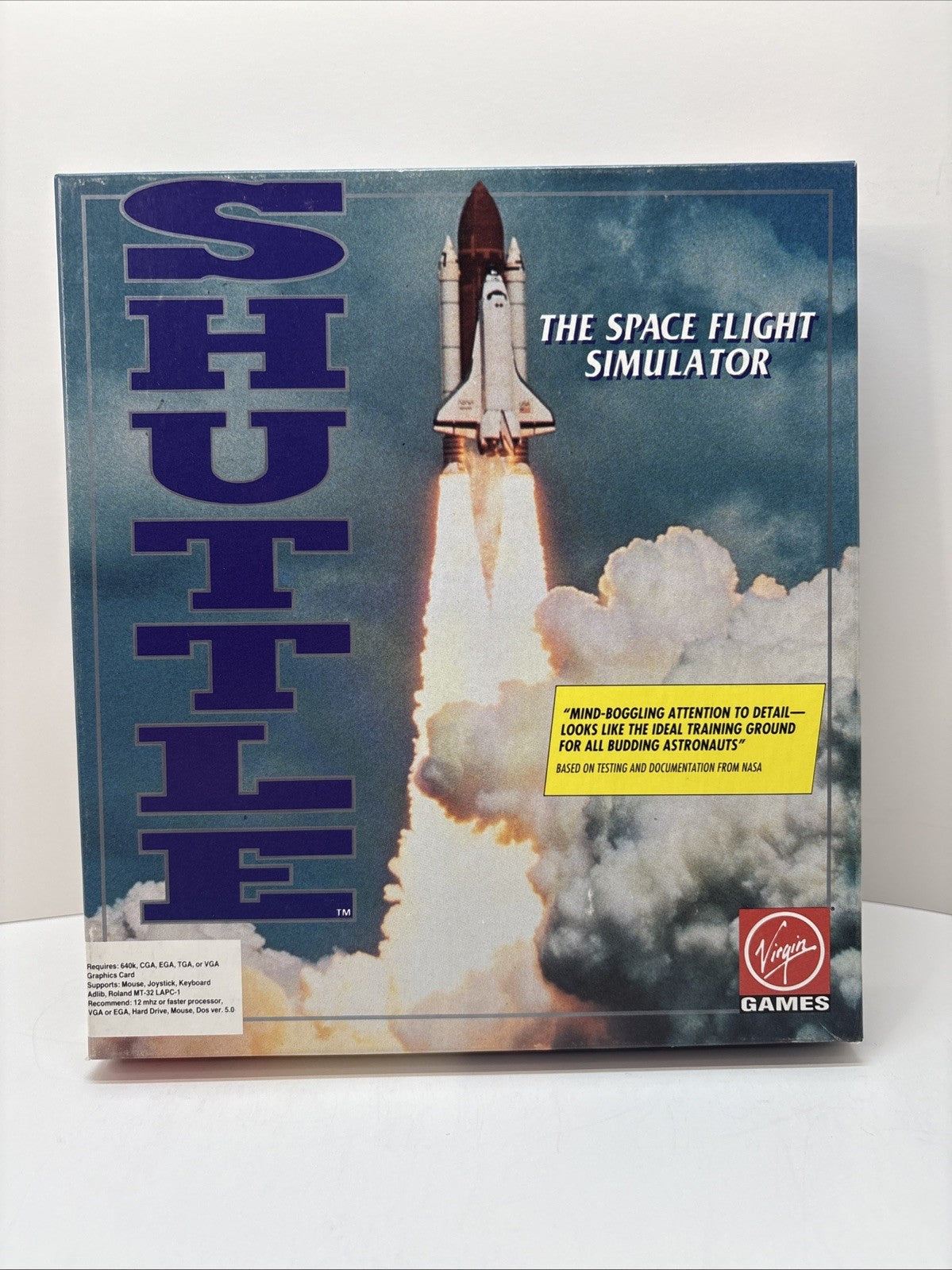 Shuttle The Space Flight Simulator (1991) IBM  PC Virgin Games 5.25" Disks