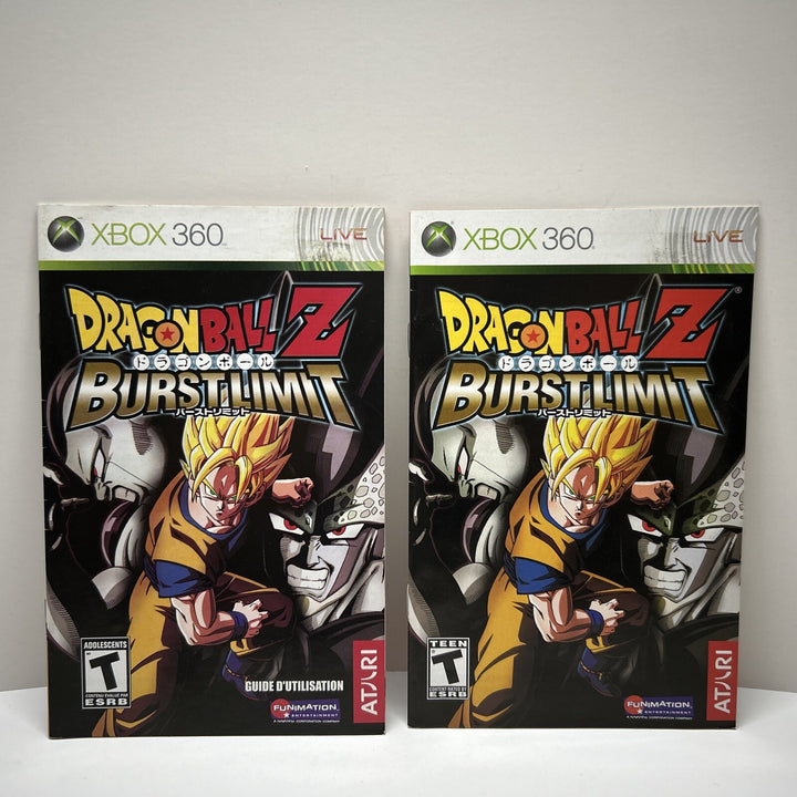 Microsoft Xbox 360 Dragonball Z Burst Limit / Manual Only (English + French)
