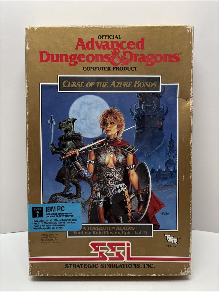Advanced Dungeons & Dragons Curse of the Azure Bonds (1989) IBM PC - 5.25” Disks