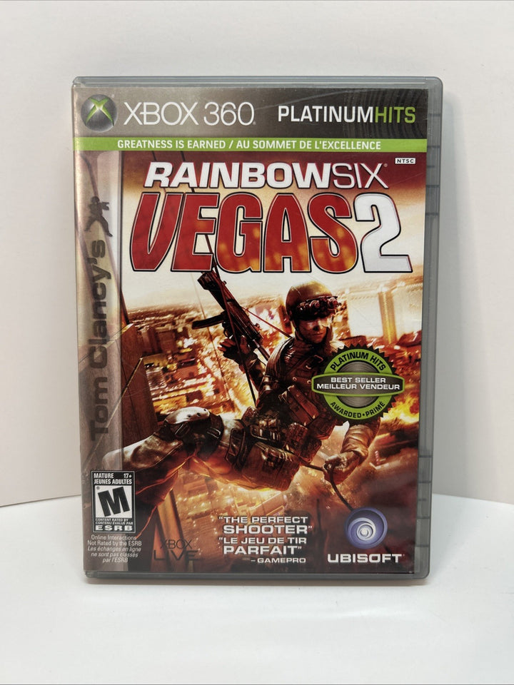 Tom Clancy's Rainbow Six: Vegas 2 (Microsoft Xbox 360, 2008) CIB Complete TESTED