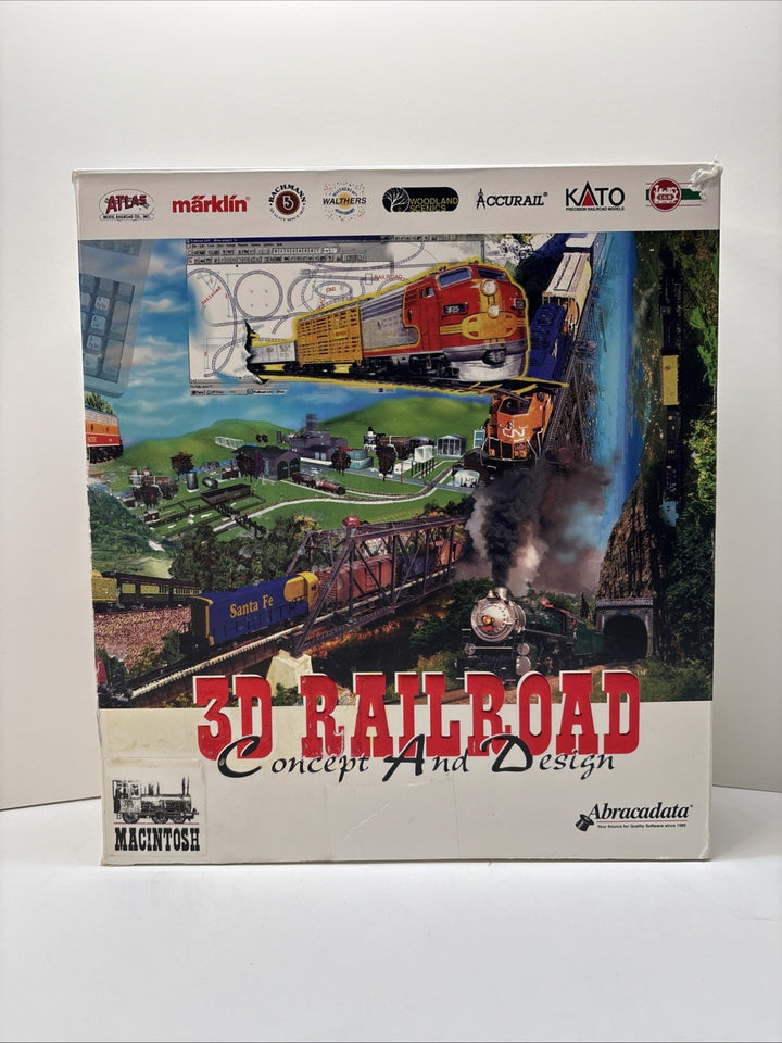 3D Railroad Concept & Design by Abracadata for Macintosh – Rare