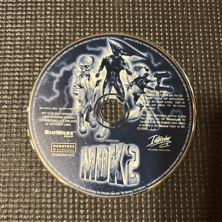 MDK2 (Windows PC CD, 2000) Disc Only