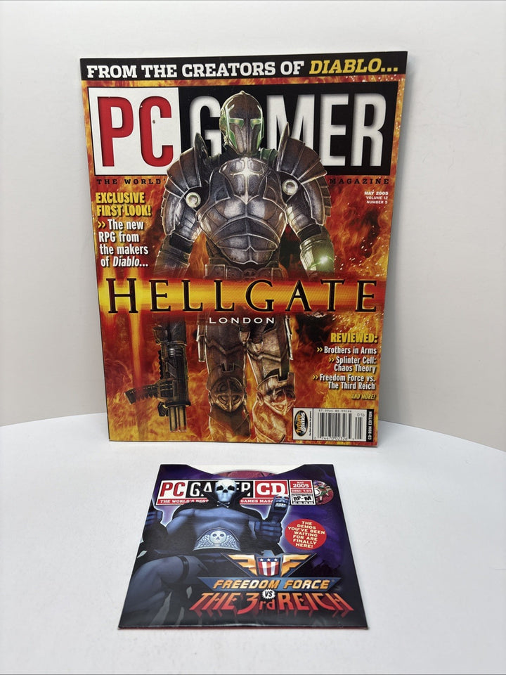 PC Gamer Magazine May 2005 Vol 12 No 5 Hellgate London Cover CD-ROM Edition