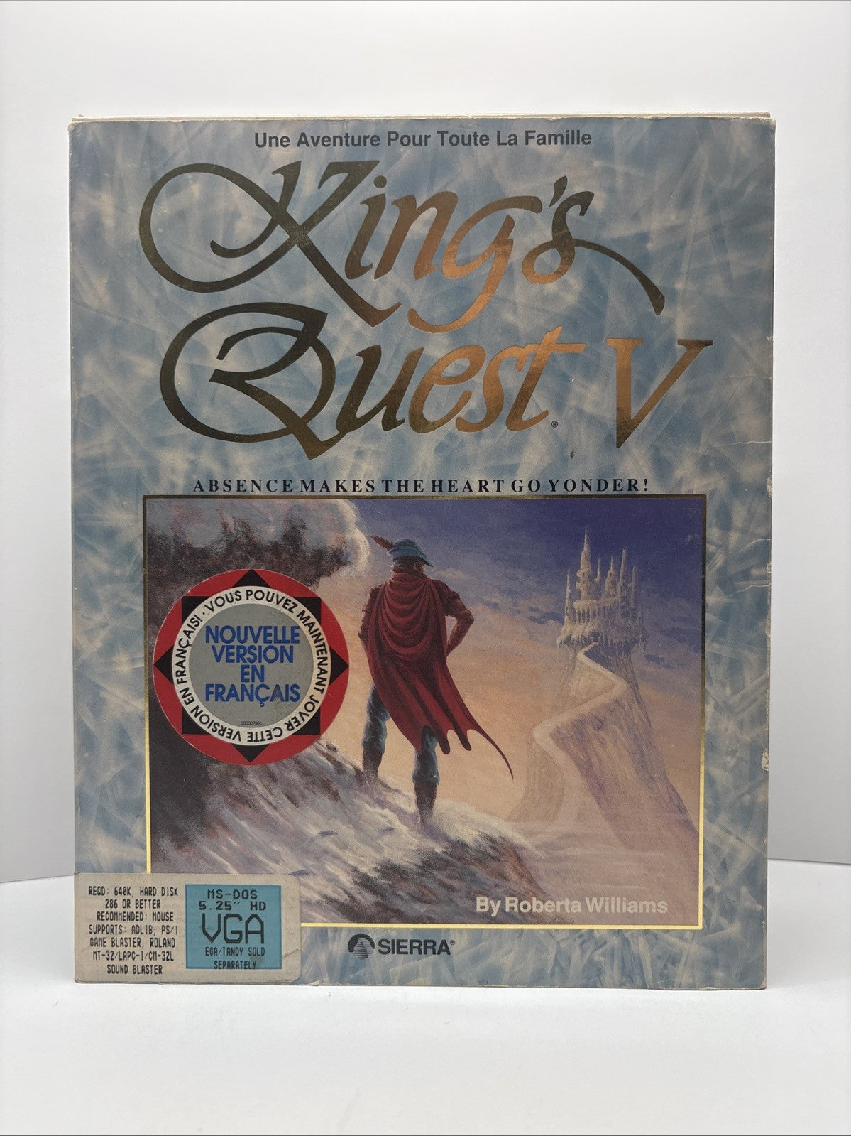King's Quest V (1991) Sierra MS-DOS 5.25"HD VGA  - Big Box - French Français