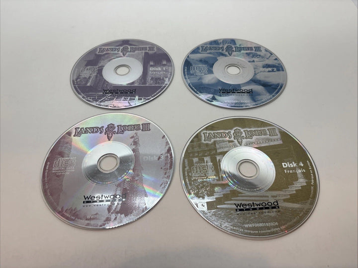 Lands Of Lore 3 CD ROM PC Game Discs Only (4) French Français