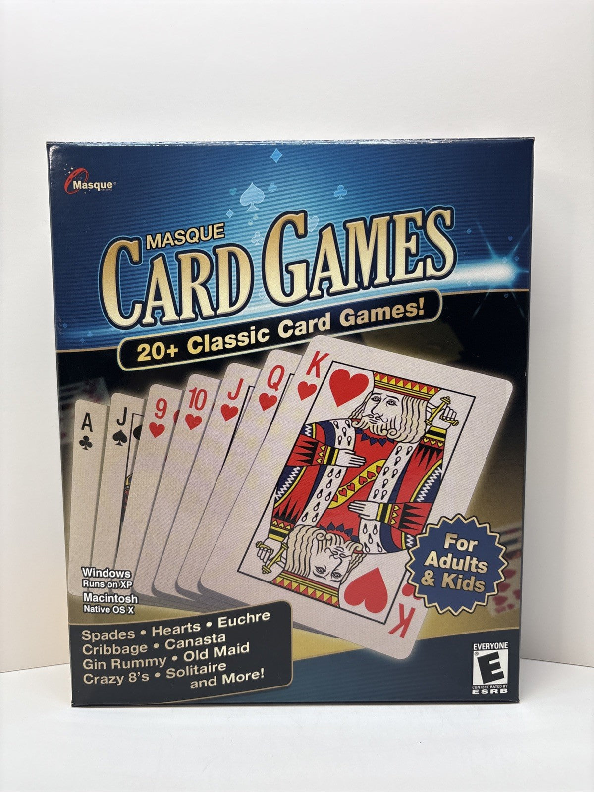 Masque Card Games PC MAC CD Euchre Cribbage Old Maid Whist Canasta Crazy 8's +