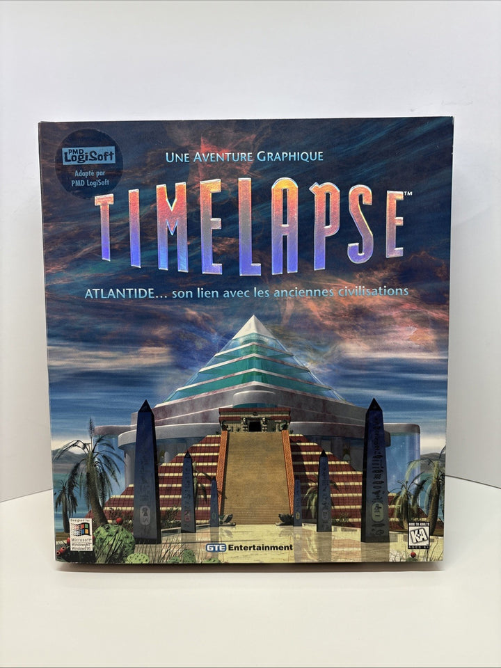 TIMELAPSE (1996) PC Game CD-ROM Windows 95 98 with Manual - Big Box - French