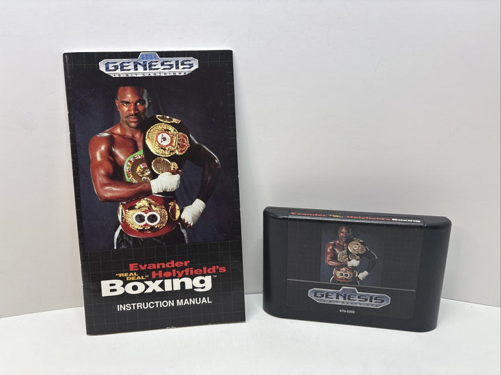 Evander Holyfield's Real Deal Boxing SEGA GENESIS Authentic - Cartridge & Manual