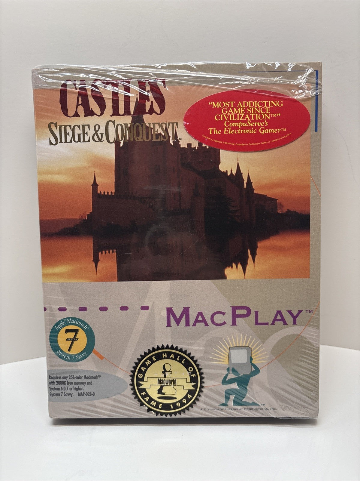 Castles II Siege & Conquest Macintosh Big Box CIB 7X 3.5” Disks MacPlay 1994
