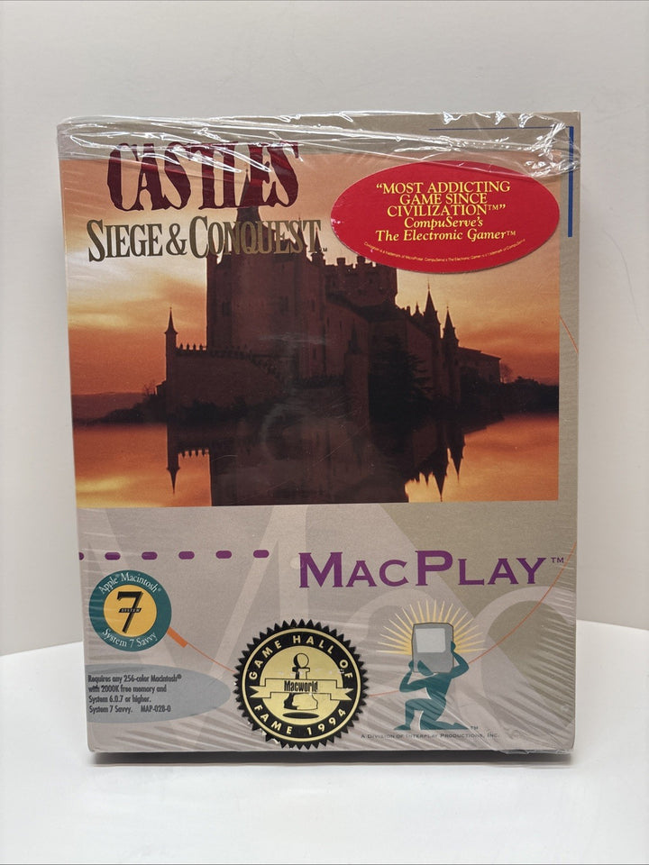 Castles II Siege & Conquest Macintosh Big Box CIB 7X 3.5” Disks MacPlay 1994